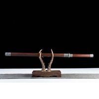 Épée chinoise Tang vintage 1065CS faite à la main, avec garnitures gravées en argent antique, épée décorative
