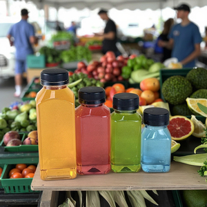 12oz chai nước trái cây nhựa lạnh đồ uống rõ ràng tái sử dụng rỗng chai nhựa cho nước trái cây - Product Image 3