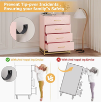 Armoire de chambre à coucher avec 4 tiroirs pour le salon entrée commode avec cadre en acier armoire de rangement