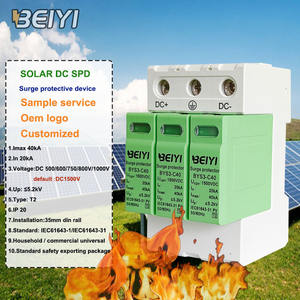 Protector Contra Sobretensiones de CC Trifásico de Alto Nivel OEM al por Mayor, 150V 500V 1000V 1500V 40KA, Dispositivo de Protección Contra Sobretensiones de CC - Product Image 1
