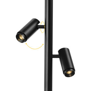 โคมไฟตั้งพื้น LED แบบนอร์ดิกที่ทันสมัยสีดำพร้อมชิปปรับมุมได้ - Product Image 4