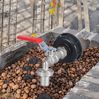 Ensemble de robinets pour IBC HT, adaptateur pour réservoir d'eau IBC de 1000 L, raccords pour baril de 1 tonne, robinet en plastique lisse, connecteur de remplacement pour tuyau d'arrosage de jardin