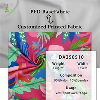 Tela de Punto Estampada de Alta Calidad Personalizada, 90% Nailon, 10% Elastano, Elástica en 4 Direcciones, Transpirable y de Secado Rápido, para Ropa Deportiva de Niños y Niñas