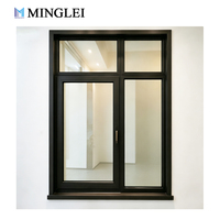 Fenêtres à battants en aluminium MINGLEI Chian à double vitrage pour la maison, fenêtres et portes à battants