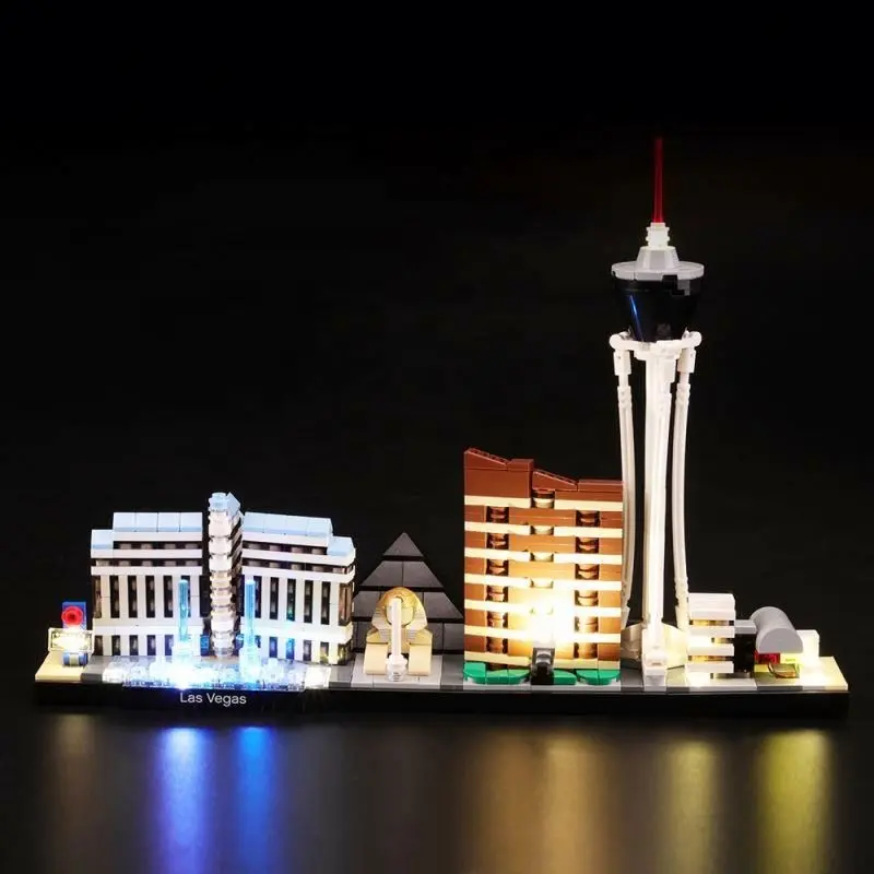 Lightailing LED Light Kit untuk Arsitektur Las Vegas Set Kompatibel dengan LEGO 21047-Tidak Termasuk Lego Set