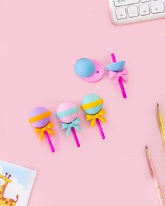 Lot de gommes créatives en forme de sucette et de crème glacée, mignonnes, pour la vente en gros, petit prix, coffret cadeau de papeterie - Product Image 2
