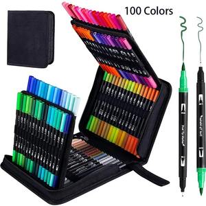 12-120 Farben Dual Tip Fine Liner Zeichnung markierungen Aquarell Kunst markierungen Pinsels tift für Kalligraphie Malerei Set Kunst zubehör - Product Image 3