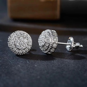 Boucles d'oreilles en moissanite de fournisseur indien, en argent sterling 925, bijoux fins pour femmes, à porter au quotidien, pour mariage et fiançailles - Product Image 4