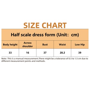 Mannequin de couture miniature Beifuform pour drapage, buste de couturière à l'échelle 1/2, petit mannequin de couture - Product Image 3