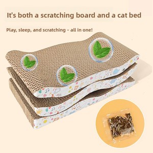 Planche à gratter pour <span class=keywords><strong>chat</strong></span> en forme de S ondulée, personnalisable et résistante à l'usure, accessoires pour <span class=keywords><strong>chat</strong></span>, <span class=keywords><strong>griffoir</strong></span> pour <span class=keywords><strong>chat</strong></span> en forme de W - Product Image 4