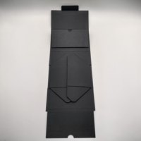 Boîte cadeau de luxe avec logo personnalisé - Matériaux recyclables écologiques - Embossage brillant - Papier cartonné noir spécial