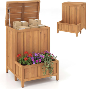 Armoire à outils multifonctionnelle JX pour l'extérieur, idéale pour la culture de plantes, avec un grand espace et fabriquée en bois massif de haute qualité - Product Image 3