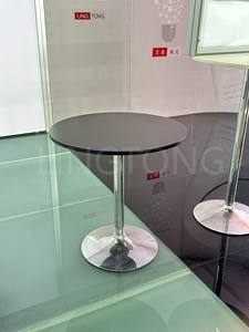 D700mm الأكثر مبيعًا MDF قمة مستديرة ، طاولة حانة بأرجل فضة وقاعدة مطبخ مطعم بارتفاع قابل للتعديل - Product Image 4