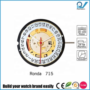<span class=keywords><strong>Mouvement</strong></span> à quartz <span class=keywords><strong>RONDA</strong></span> en laiton 715 avec autonomie de 60 mois, 1 joyau, affichage de la semaine pour Made - Product Image 3