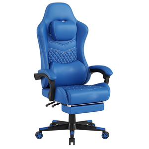 เก้าอี้เล่นเกมหนัง PU มีที่วางเท้าสำหรับผู้ใหญ่เก้าอี้เล่นเกมคอมพิวเตอร์แบบปรับเอนได้มีแผ่นรองเมาส์ขนาดใหญ่ - Product Image 4