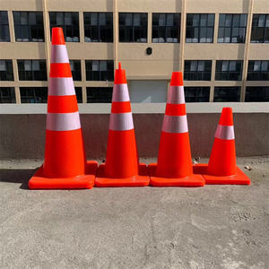 Panneaux de signalisation routière, feux de signalisation solaires pour la sécurité routière, cône de signalisation de 18 mètres de haut, cône de sécurité routière en PVC rouge - Product Image 6