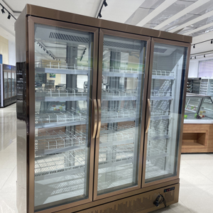 Tủ lạnh thẳng đứng Tủ đôi cửa kính Tủ lạnh thương mại đồ uống hiển thị tủ đông đồ uống đa khí hậu hiển thị mát - Product Image 1