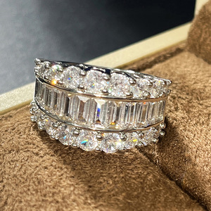Double Layer Round Geometric Design Ring Elegant Style Finger Ring for Women - Product Image 6