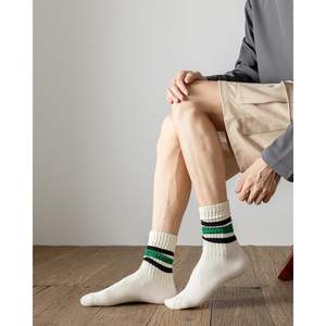 Casual Comfort Crew Socks Striped or Solid Cotton Tube Socks 5 Pairs for Women and Men One Size Warm Features - Product Image 4