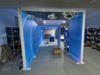 Boîte à lumière en tissu tendu, éclairage LED à CRI 95Ra élevé, éclairage par le bord, panneau publicitaire modulaire en aluminium, stand d'exposition, mur