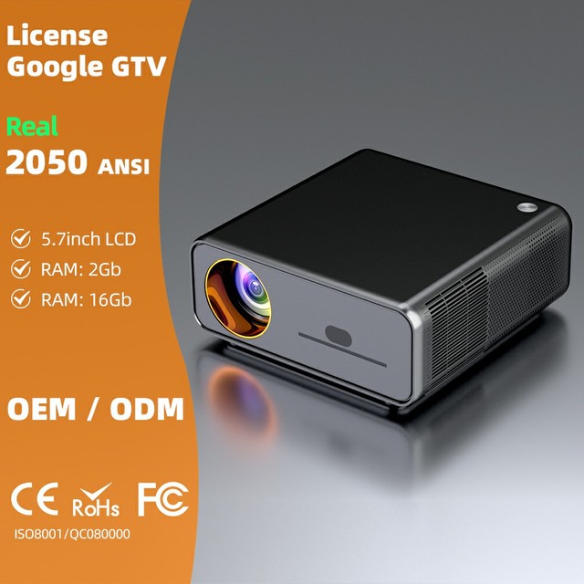 Widevine L1 Android 14 RGB LED Projector Auto Keystone 1080P 4K LCD Home Theater Cinema 2000-2500 Lumens Portable Professional