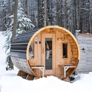 Bain à remous <span class=keywords><strong>en</strong></span> bois de cèdre finlandais moderne de luxe sur mesure, grand, chauffé au bois, 5m*2m, 6-8 personnes, spa, sauna extérieur pour la maison - Product Image 1