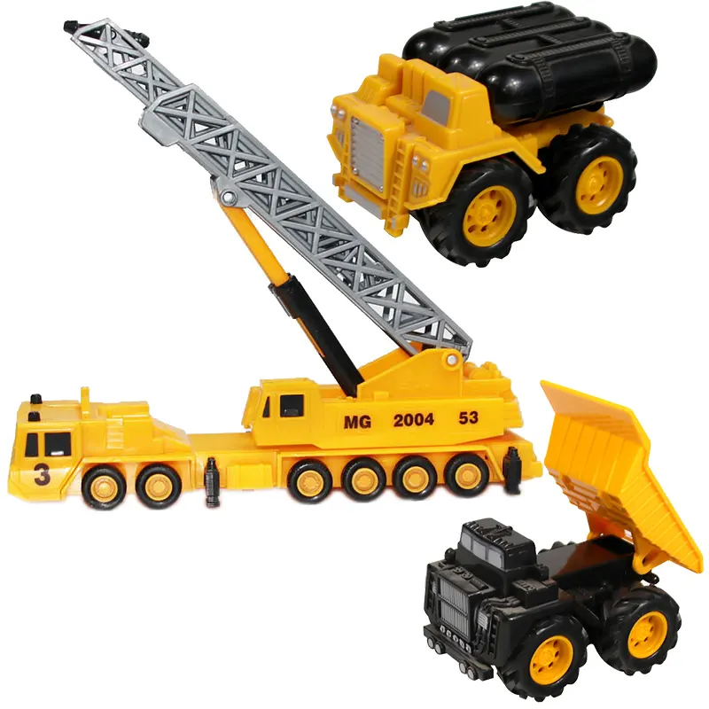 2022 Cheap Plastic Crane Cars Kids Engineering Construction Model Truck Toy Vehicle