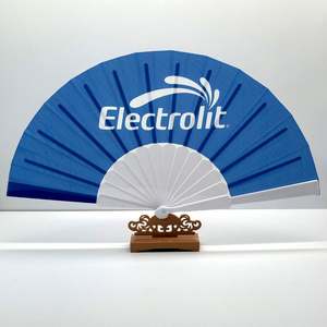 Custom Logo 33CM Ceramic <b>Handheld</b> <b>Fan</b> Sublimation Blanks Hand <b>Fans</b> Polyester Plastic Fabric Folding Clacking <b>Fan</b> for Wedding - Product Image 4