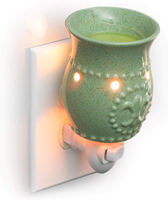 Brûleur de cire électrique en céramique à brancher, diffuseur d'arômes décoratif, chauffe-bougie, lampe de table 120V pour intérieur