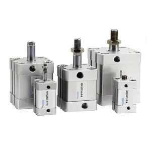 High Quality ADN80x60-A-P-A Bore 80mm Stroke 5 to 100mm Male Female Double Action ADN Compact Air Pneumatic Cylinder