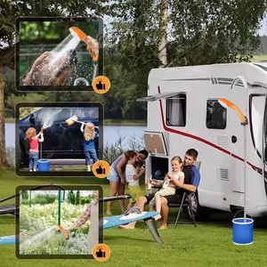 Portable Camping <strong>Shower</strong> Indoor <strong>Outdoor</strong> Rechargeable Electric <strong>Shower</strong> Pump <strong>Kit</strong> with Temperature Display for Hiking Car Pet Washing - Product Image 5