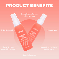 Soins de la peau de marque privée Éliminer les odeurs Blanchiment lisse des aisselles Deo Mist Sous les bras Déodorant Spray