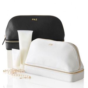กล่องเก็บเครื่องประดับแบบใหม่ 2 ชั้น วัสดุ PU กระเป๋าใส่เครื่องสำอางสำหรับเดินทางพร้อมซิป - Product Image 2