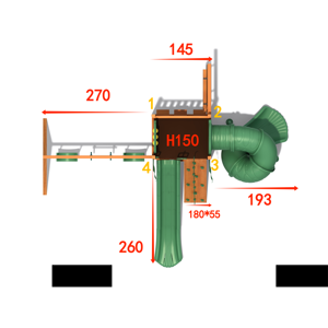 Monle Sản phẩm mới trường vườn trẻ em Đồ chơi lớn trượt ngoài trời thiết bị sân chơi cho bé - Product Image 5