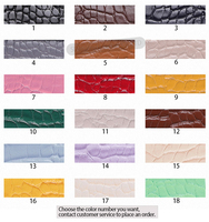 Couleur unie en cuir synthétique à motif crocodile brillant pour la décoration de sac à main de canapé de siège de voiture