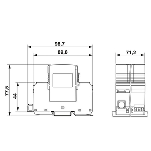 อุปกรณ์ป้องกันไฟกระชาก VAL-MS-T1/T2 335/12.5/3+1-FM (2800183) แบบที่ 1/2, 335V AC, 12.5kA ขาเข้า, 3+1 สำหรับระบบ 5 สาย, ติดตั้งบนราง DIN - Product Image 3