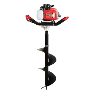 産業用ガス式<span class=keywords><strong>62cc</strong></span>穴掘り機＆フェンス用アースオーガー、金属製、2ストロークエンジン、最大掘削径300mm - Product Image 1