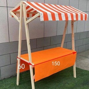 Tùy chỉnh bằng gỗ gấp kệ lưu trữ cho thị trường ngoài trời di động trung tâm mua sắm hiển thị đứng hoạt động nhà kho gian hàng đồ nội thất - Product Image 5