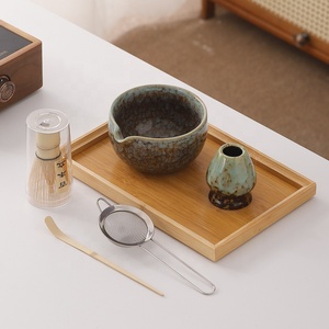 Bol à matcha japonais personnalisé avec bec verseur et fouet, cuillère à matcha, support de fouet, kit matcha 5 pièces pour la cérémonie du thé matcha - Product Image 3