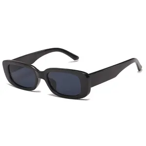 Óculos de sol retangular vintage feminino, óculos de sol retrô vintage com logotipo personalizado, venda quente de 2022