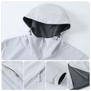 Wholesale Men's Outdoor Hoodie Soft Shell <b>Jacket</b> for Camping Lightweight Windproof <b>Waterproof</b> Zip-up Design Windbreak <b>Jacket</b> - Product Image 2