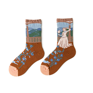 Nouveau concepteur français Tube <span class=keywords><strong>Chaussettes</strong></span> Couleur Coton <span class=keywords><strong>Chaussettes</strong></span> Femmes Mode Art Fun <span class=keywords><strong>Chaussettes</strong></span> En Gros - Product Image 2