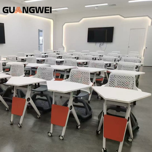 Juego de Escritorio y Silla de Plástico Moderno GUANGWEI <span class=keywords><strong>para</strong></span> Estudiantes, <span class=keywords><strong>para</strong></span> Uso en el Aula Escolar y en la Oficina en Casa - Product Image 1
