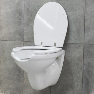 WC monobloc ergonomique pour personnes à mobilité réduite, avec siège ouvert, pour personnes âgées et soins infirmiers - Product Image 1