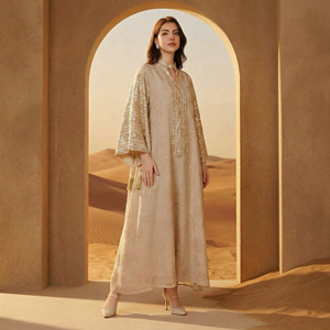 Abaya Kaftan Premium Champagne pour la collection de réceptions formelles - Product Image 1
