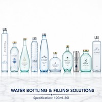 Machine de remplissage et de bouchage entièrement automatique haute capacité pour bouteilles PET de jus et d'eau pure, avec rinçage intégré