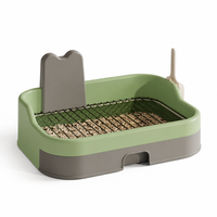 Bac à litière pliable en PP pour animaux de compagnie avec grille, type tiroir, pour chien et chat, facile à nettoyer, utilisation en intérieur