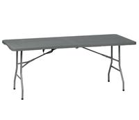Table de pique-nique pliable en HDPE pour l'extérieur Table de jardin rectangulaire en fer, vente en gros de tables de pique-nique