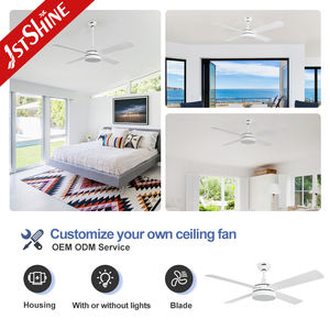 พัดลมเพดาน LED 1stshine พัดลมติด<span class=keywords><strong>เพดาน</strong></span>ไฟฟ้าความเร็วต่ำอัตราการไหลเวียนของอากาศขนาดใหญ่52นิ้ว - Product Image 4