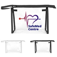 Trousse de maquillage imperméable personnalisée, trousse de toilette de lavage, trousse de maquillage transparente transparente en PVC